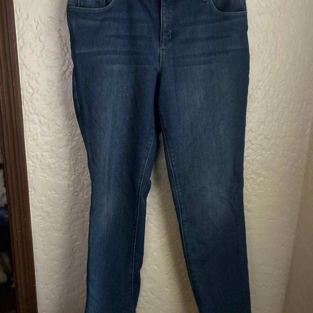 Natural Reflections Flannel‎ lined High Rise Blue Jeans size 14